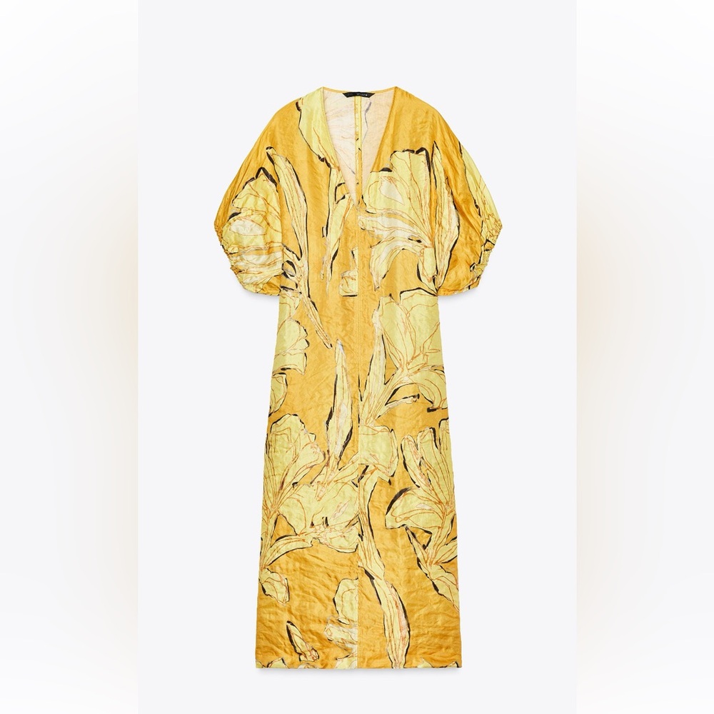 ZW Collection printed yellow maxi dress XL